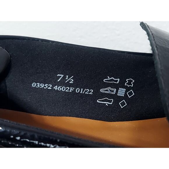 🎁 M&S Collection - Men's Size 7 1/2 Black Leather Slip-on Dress Loafers - NICE! - Picture 5 of 10